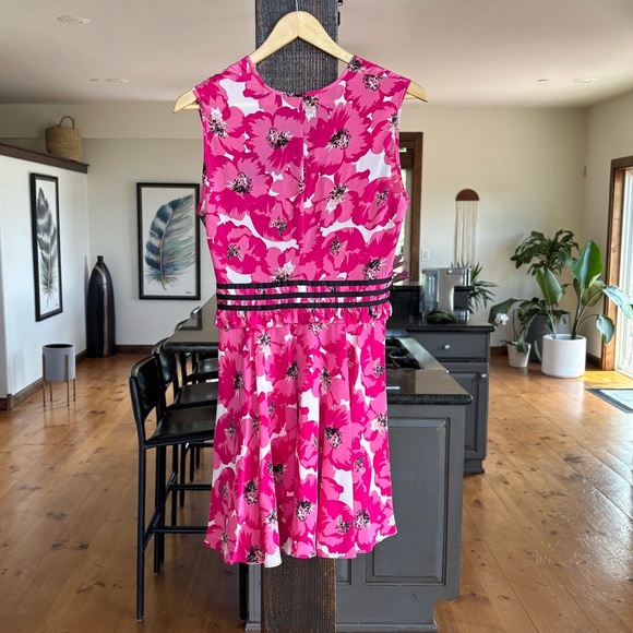 THE KOOPLES PARIS 100% Silk Pink Summer Party Midi Dress - Picture 7 of 16